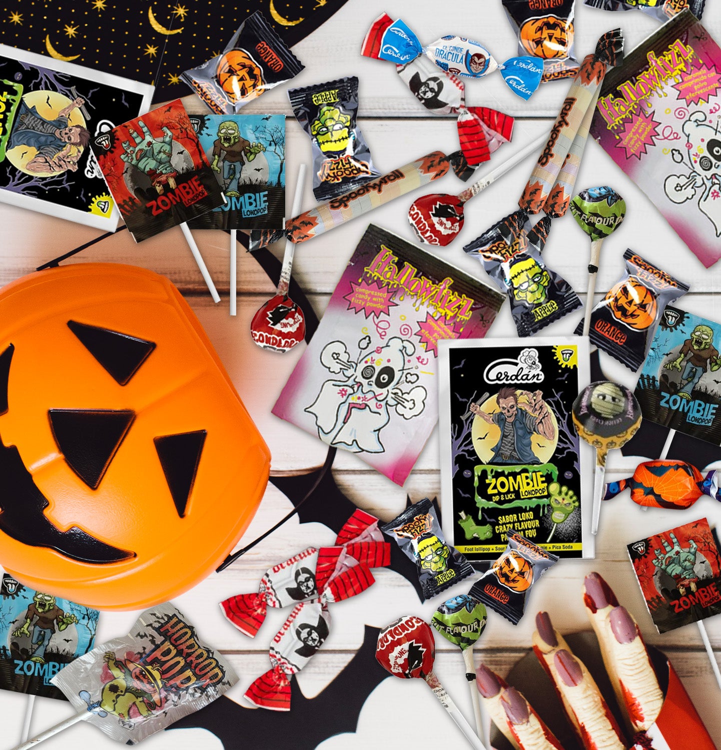 +200 Chuches Halloween Surtidas - Caja de Caramelos y Golosinas para Regalar + 1,3 Kg