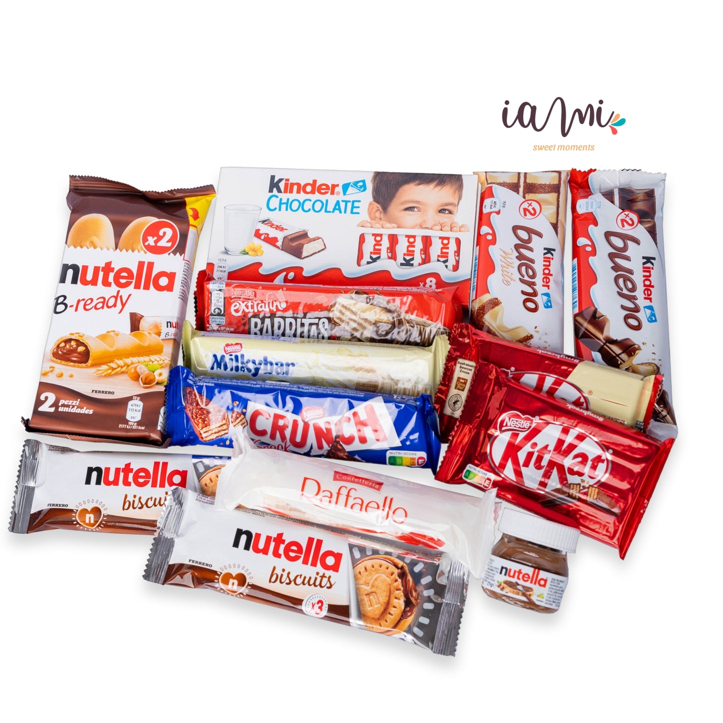 Bandeja Regalo Mega Pack de Chocolates Kinder - Nutella - Rafaello - Nestle. +15 Unid.